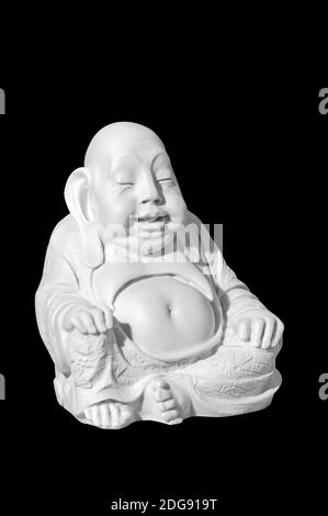 Statue di netsuke su sfondo nero Foto Stock