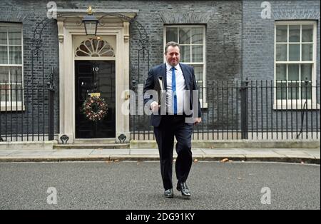 Mark Spencer, Chief Whip, arriva a Downing Street, Londra, prima della riunione settimanale del governo presso l'ufficio degli esteri e del Commonwealth (FCO). Foto Stock