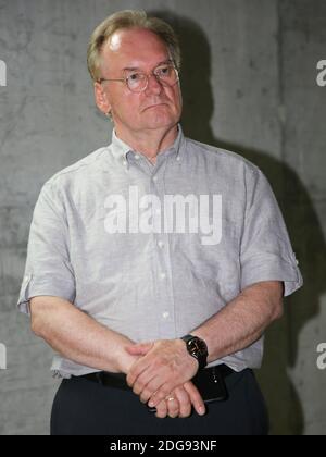 Primo Ministro della Sassonia-Anhalt Dr.Reiner Haseloff in visita alla città degli esercizi SchnÃ¶Ggersburg Foto Stock