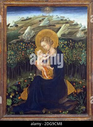 Madonna dell'umiltà, Giovanni di Paolo, circa 1442, Foto Stock