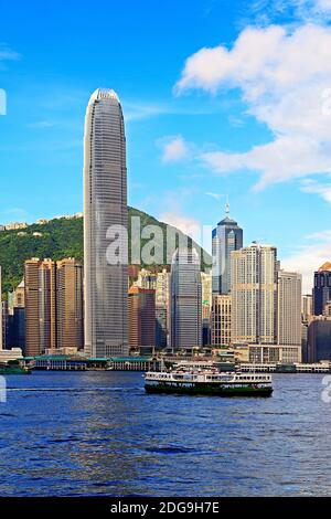 Skyline di Hongkong Island, Cina, Hongkong, Foto Stock