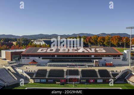 Vista aerea del Reser Stadium nel campus dell'Oregon Università statale Foto Stock