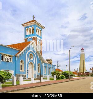 Esterno della Chiesa Cattolica di Punta del Este Foto Stock