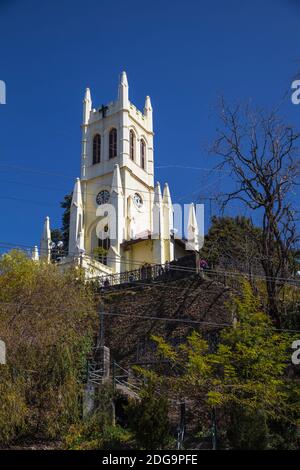 India, Himachal Pradesh, Shimla, il crinale, Chiesa di Cristo Foto Stock