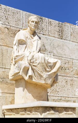 In grecia atene l'antica statua marbel Foto Stock