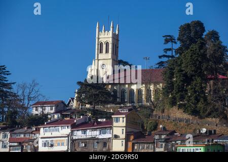 India, Himachal Pradesh, Shimla, il crinale, Chiesa di Cristo Foto Stock