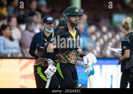 Sydney, Australia. 8 dicembre 2020. Matthew Wade of Australia sta per aprire la battuta durante la terza partita della Dettol ODI T20I Series tra Australia e India a Sydney Cricket Ground, Sydney, Australia, l'8 dicembre 2020. Foto di Peter Dovgan. Solo per uso editoriale, è richiesta una licenza per uso commerciale. Nessun utilizzo nelle scommesse, nei giochi o nelle pubblicazioni di un singolo club/campionato/giocatore. Credit: UK Sports Pics Ltd/Alamy Live News Foto Stock