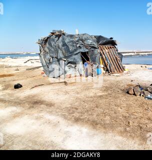 In etiopia africa la capanna nella soluzione salina Foto Stock