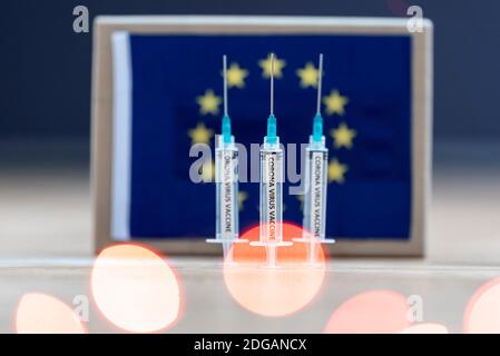 Norimberga, Germania. 06 dicembre 2020. Approvazione del vaccino nell'UE. (Immagine simbolo, immagine tema) | utilizzo in tutto il mondo Credit: dpa/Alamy Live News Foto Stock