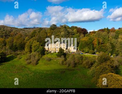 Willersley Castle un castello in stile classico tardo XVIII secolo in stile castellated Costruito per Sir Richard Arkwright a Cromford Derbyshire Inghilterra Regno Unito Foto Stock