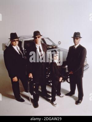 Blues Brothers 2000 (l-r) attori John Goodman, Dan Aykroyd, Evan Bonifant e Joe Morton Foto Stock