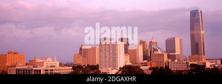 Skyline del centro, Oklahoma City, Oklahoma, Stati Uniti Foto Stock