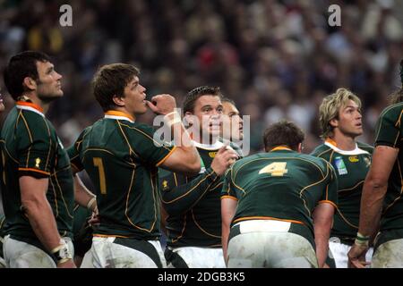 Il capitano del Sudafrica John Smit stabilisce la foto della legge Di Gavin Rodgers/ pixel Foto Stock