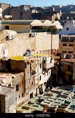 In marocco africa la conceria antica Foto Stock