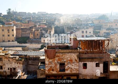 In marocco africa la conceria antica Foto Stock