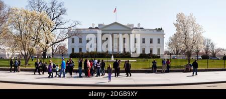 Facciata di un palazzo del governo, Casa Bianca a Washington DC, Stati Uniti d'America Foto Stock