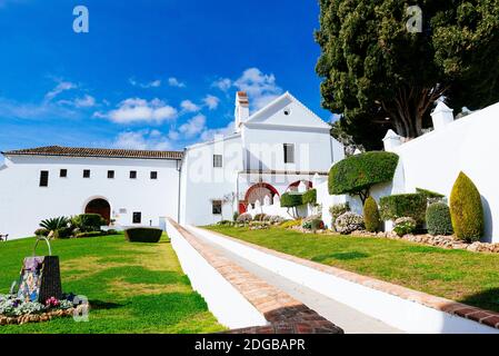 Convento dei Cappuccini, s.. XVII. Attualmente ospita la sede del Museo Ubrique Leather. Ubrique, Cádiz, Andalusia, Spagna, Europa Foto Stock
