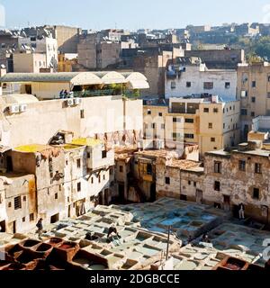 In marocco africa la conceria antica Foto Stock