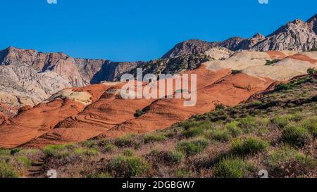 Soft-turbolenza manopole, Flusso di Lava Trail, Snow Canyon State Park, Saint George, Utah. Foto Stock