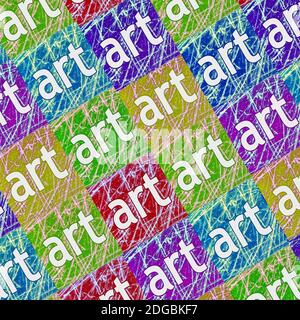 Modello di Art Letters Motif Foto Stock