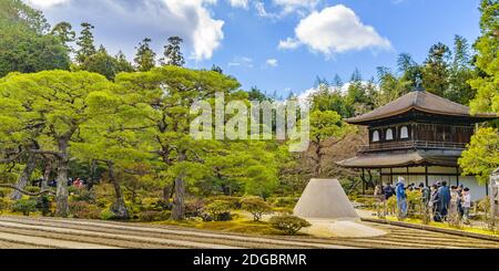 Ginkakuji Silver Pavilion, Kyoto, Giappone Foto Stock