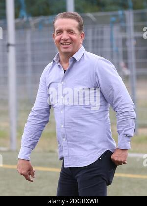 Ex allenatore di calcio Andreas Petersen Foto Stock