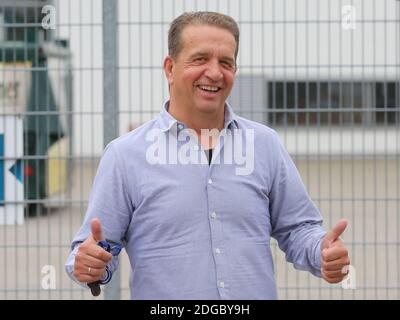 Ex allenatore di calcio Andreas Petersen Foto Stock