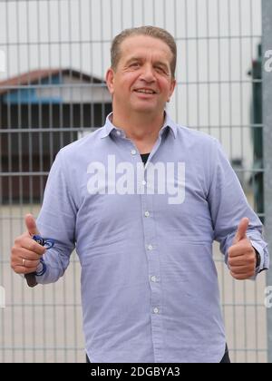 Ex allenatore di calcio Andreas Petersen Foto Stock