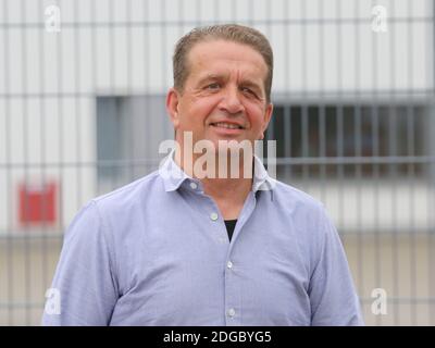 Ex allenatore di calcio Andreas Petersen Foto Stock