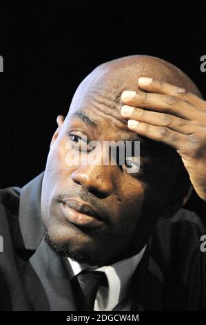 Michel Soro, campione del mondo di WBA. Durante una presentazione a Parigi, Francia, il 12 maggio 2017. Foto di Alain Apaydin/ABACAPRESS.COM Foto Stock