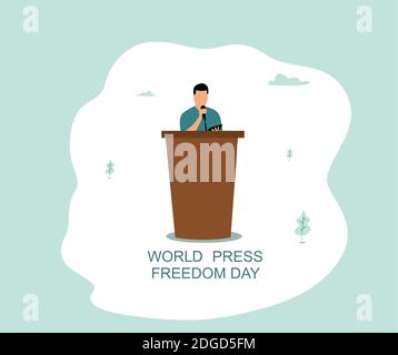 World Press Freedom Day disegno illustrativo Illustrazione Vettoriale
