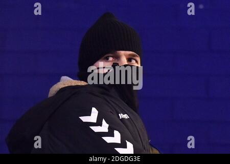 OLDHAM, INGHILTERRA. L'8 DICEMBRE George Blackwood di Oldham Athletic durante la partita EFL Trophy tra Oldham Athletic e Sunderland al Boundary Park di Oldham martedì 8 dicembre 2020. (Credit: Eddie Garvey | MI News) Credit: MI News & Sport /Alamy Live News Foto Stock