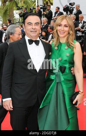 Carlos Ghosn, CEO della Renault, e sua moglie Rita Ghosn, hanno partecipato alla doppia proiezione dell’Amant durante il 70° Festival annuale del Cinema di Cannes al Palais des Festivals, il 26 maggio 2017, a Cannes, Francia. Foto di David Boyer/ABACAPRESS.COM Foto Stock