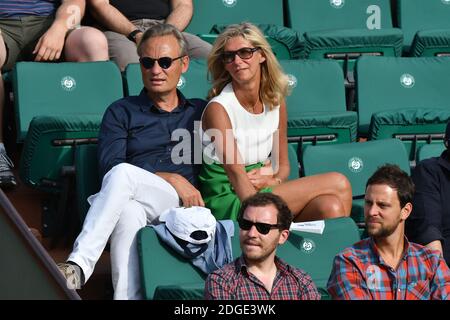 L'attore Gilles Cohen e sua moglie Karine frequentano l'Open di Tennis Francese al Roland Garros il 31 maggio 2017 a Parigi, Francia. Foto di Laurent Zabulon/ABACAPRESS.COM Foto Stock