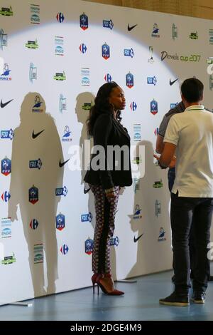 Ministro dello Sport Laura Flessel durante la Diomede Cup a Issy Les Moulineaux vicino Parigi il 26 settembre 2016. Foto di Eliot Blondt/ABACAPRESS.COM Foto Stock