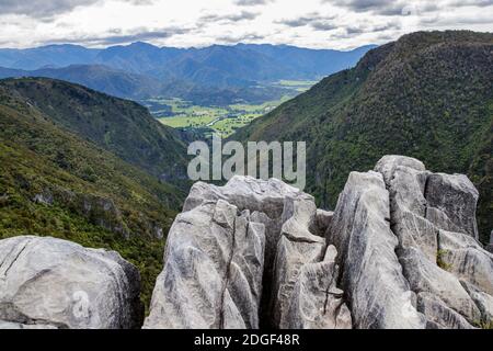 Gorge Creek Lookout, Harbourwoods Hole Track, Abel Tasman National Park, Nelson, Tasman, Nuova Zelanda, sabato 21 novembre 2020. Foto Stock