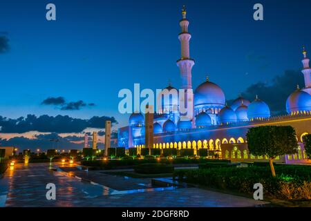 Sheikh Zayed Grande Moschea di Abu Dhabi Foto Stock