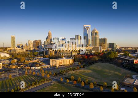 Vedute aeree della Citta' di Charlotte, Carolina del Nord Foto Stock