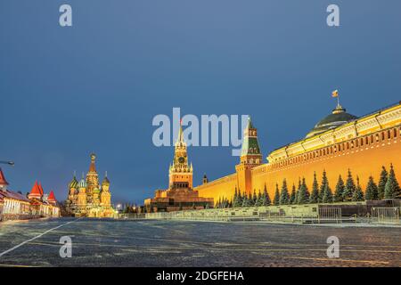 Piazza Rossa, Mausoleo di Lenin a Mosca, Russia Foto Stock