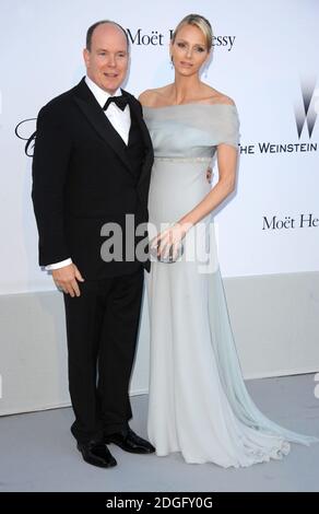 S.A.R. il Principe Alberto di Monaco e Charlene Wittstock arrivano all'amFAR Cinema Against Aids Gala, Hotel Du Cap, Eden Roc, Antibes. Foto Stock