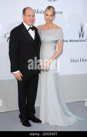 S.A.R. il Principe Alberto di Monaco e Charlene Wittstock arrivano all'amFAR Cinema Against Aids Gala, Hotel Du Cap, Eden Roc, Antibes. Foto Stock