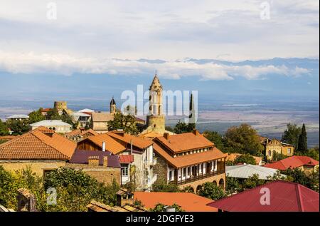 La Città Di Sighnaghi, Georgia, Asia Foto Stock