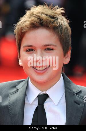 Theo Stevenson alla prima mondiale di Horrid Henry il film, BFI Southbank, Londra. Foto Stock