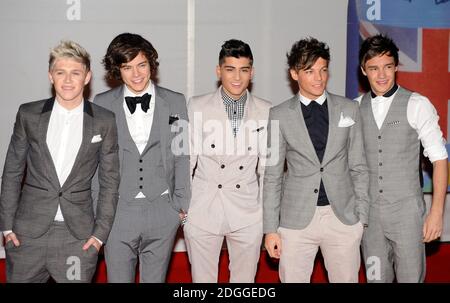 Una direzione per arrivare al Brit Awards 2012, la O2 Arena, Greenwich, Londra. Foto Stock