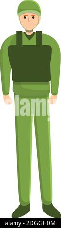 Icona dell'uniforme militare della giacca. Cartoon di giacca militare uniforme vettore icona per il web design isolato su sfondo bianco Illustrazione Vettoriale
