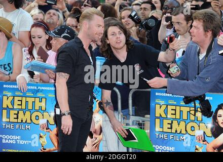 Ronan Keating arriva al Keith Lemon The Movie World Premiere, Odeon West End Cinema, Leicester Square, Londra. Copyright Doug Peters EMPICS intrattenimento Foto Stock