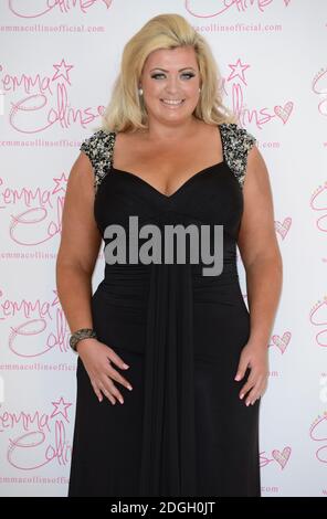 Gemma Collins lancia la sua nuova gamma di abbigliamento di dimensioni più "Gemma Collins, Collection" presso i Worx Studios di Londra. Foto Stock