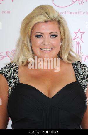 Gemma Collins lancia la sua nuova gamma di abbigliamento di dimensioni più "Gemma Collins, Collection" presso i Worx Studios di Londra. Foto Stock
