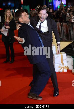 David Tennant e Marc Wootton arrivano alla prima di Natività 2, Empire Cinema, Leicester Square, Londra. Foto Stock