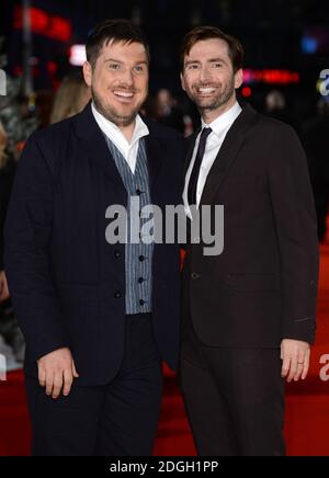 David Tennant e Marc Wootton arrivano alla prima di Natività 2, Empire Cinema, Leicester Square, Londra. Foto Stock